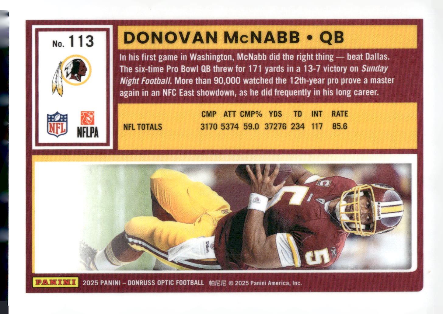 2025 Donruss Optic #113 Donovan McNabb