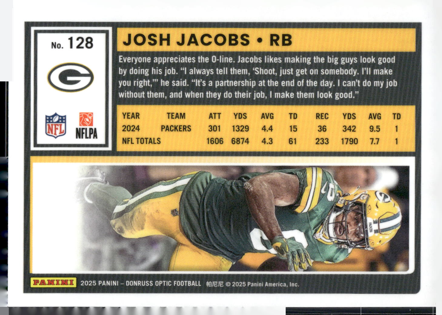 2025 Donruss Optic #128 Josh Jacobs