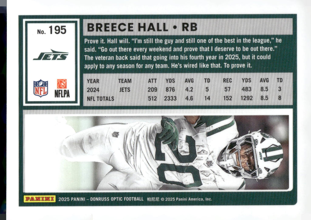 2025 Donruss Optic #195 Breece Hall