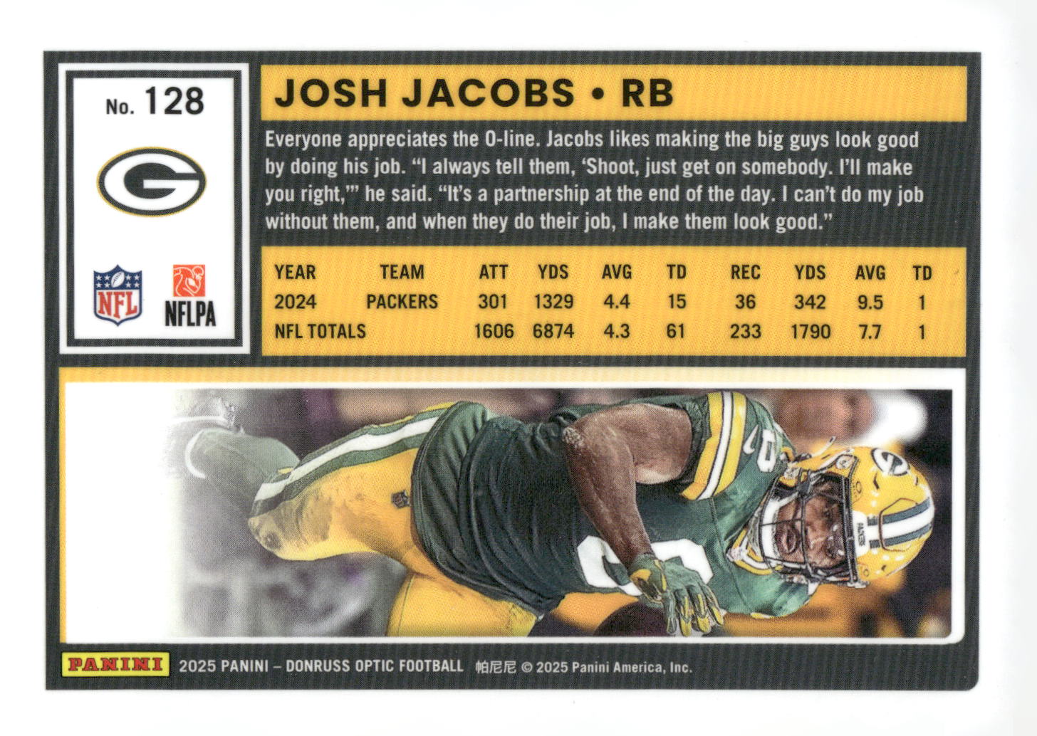 2025 Donruss Optic #128 Josh Jacobs