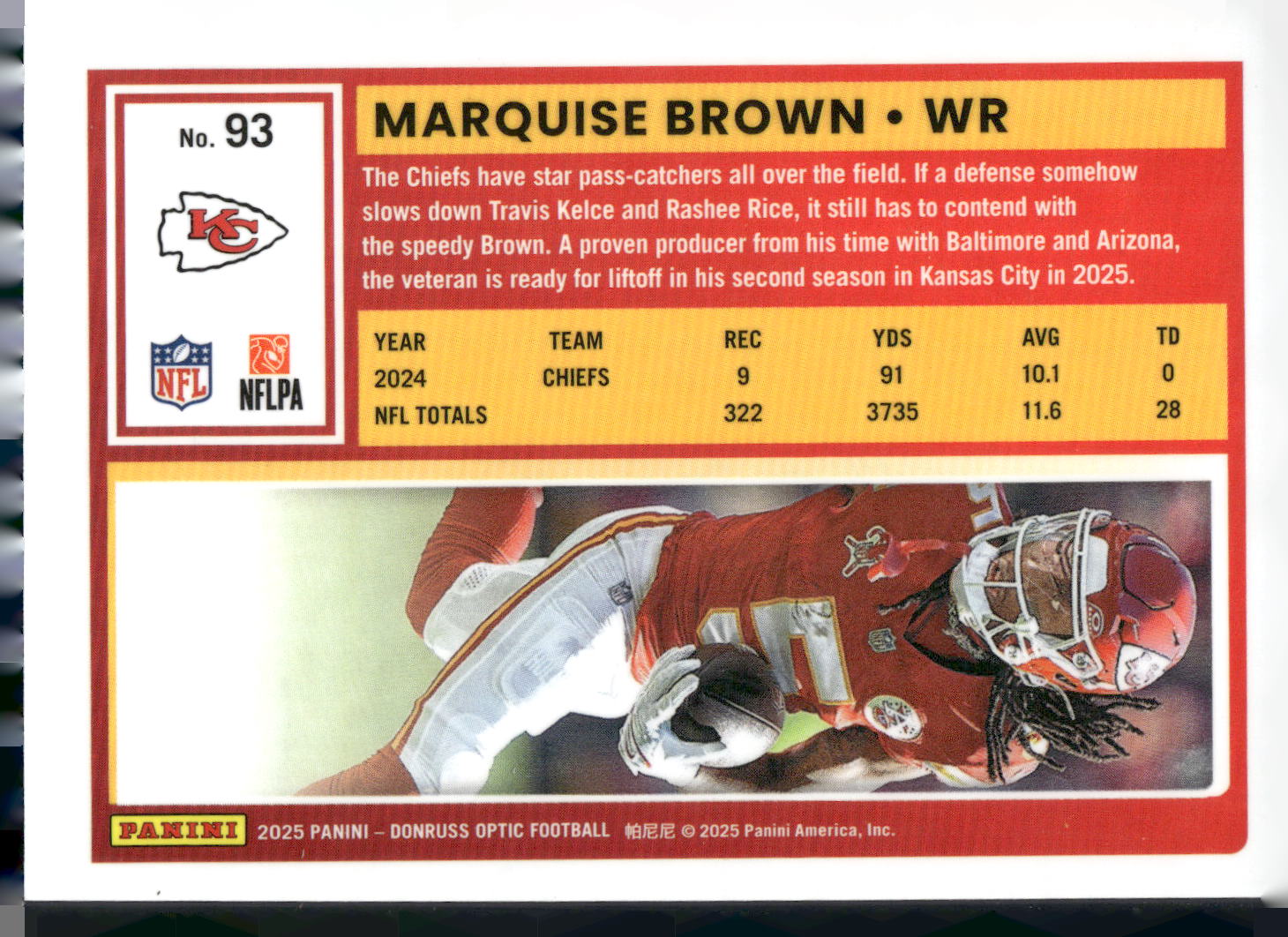 2025 Donruss Optic #93 Marquise Brown