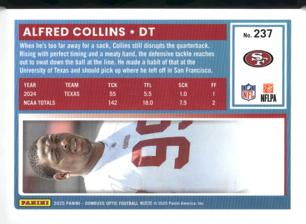 2025 Donruss Optic #237 Alfred Collins