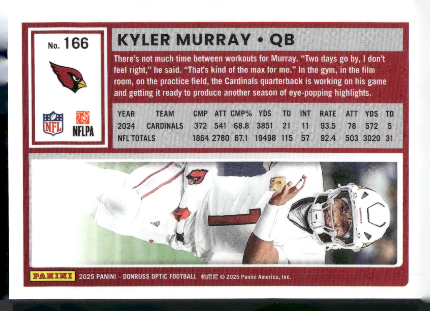 2025 Donruss Optic #166 Kyler Murray