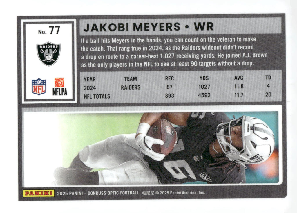 2025 Donruss Optic #77 Jakobi Meyers