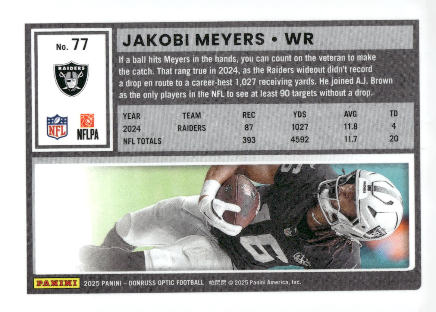 2025 Donruss Optic #77 Jakobi Meyers