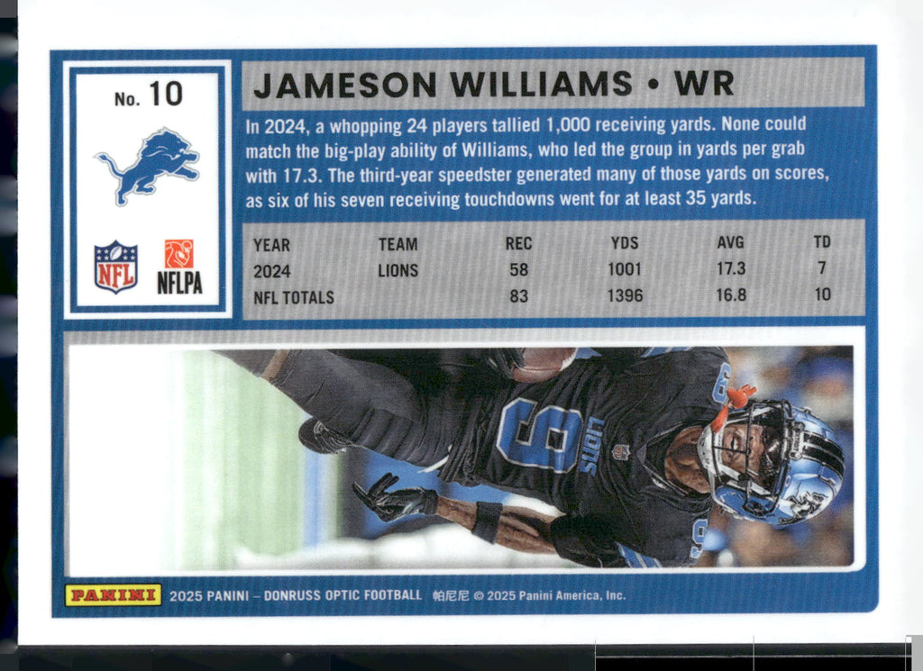 2025 Donruss Optic #10 Jameson Williams