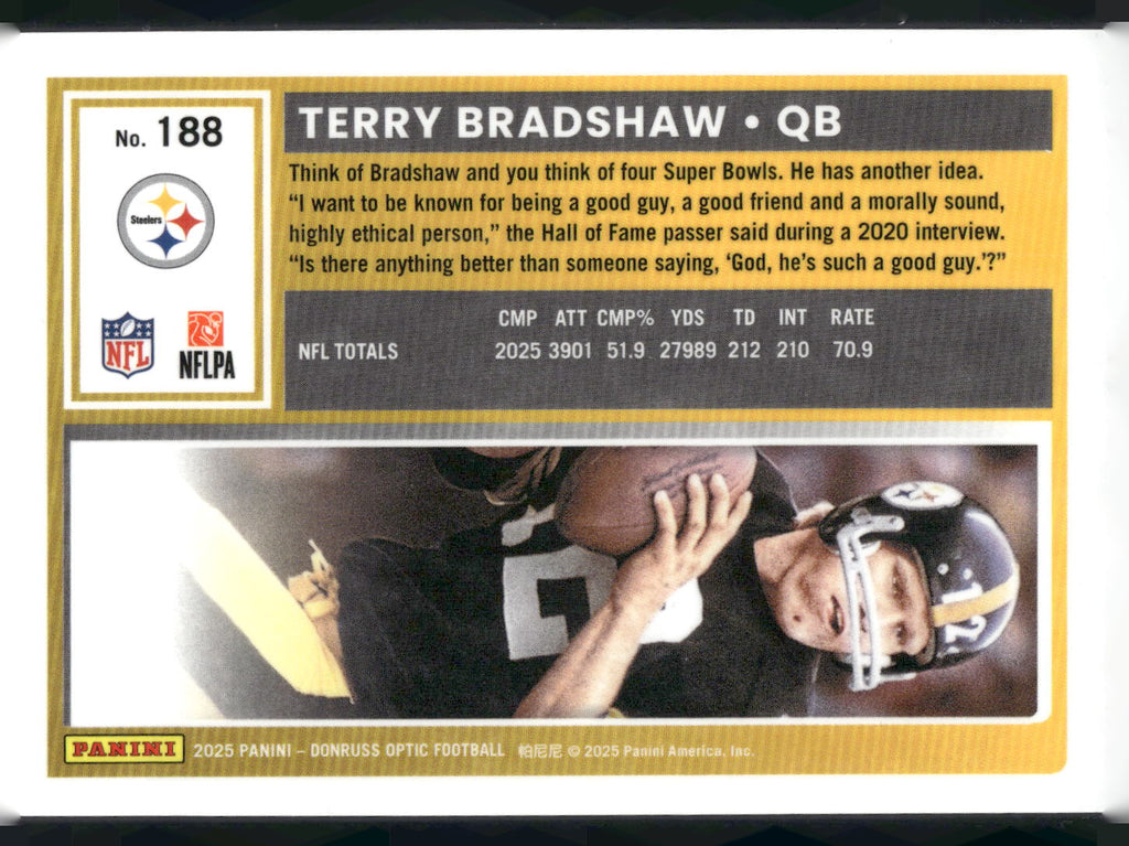2025 Donruss Optic #188 Terry Bradshaw