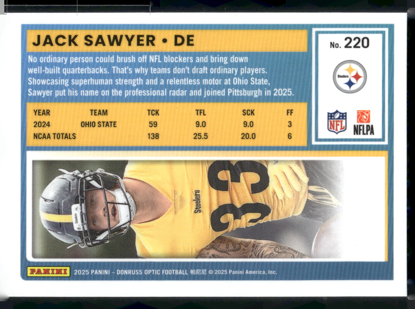 2025 Donruss Optic #220 Jack Sawyer