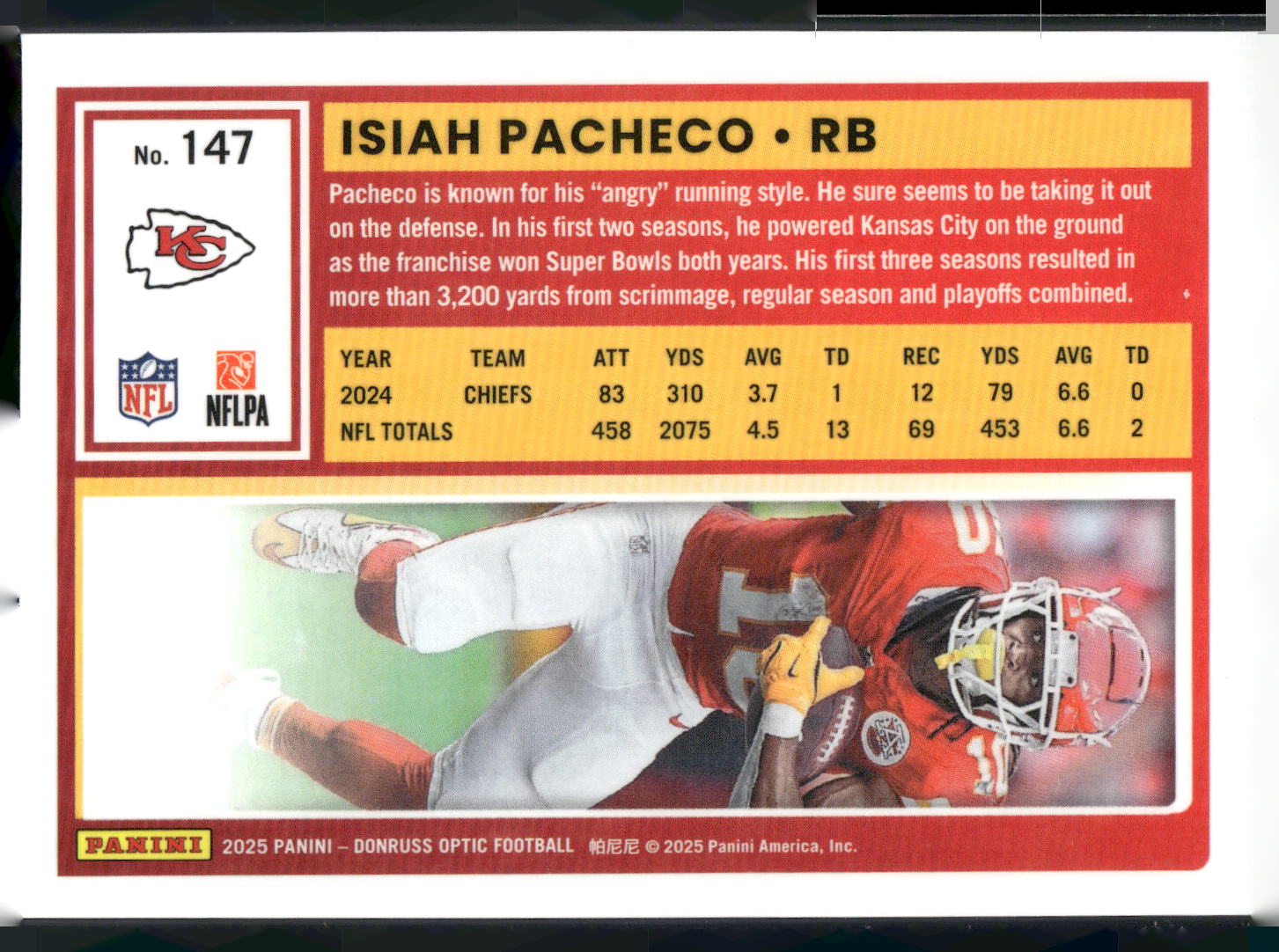 2025 Donruss Optic #147 Isiah Pacheco