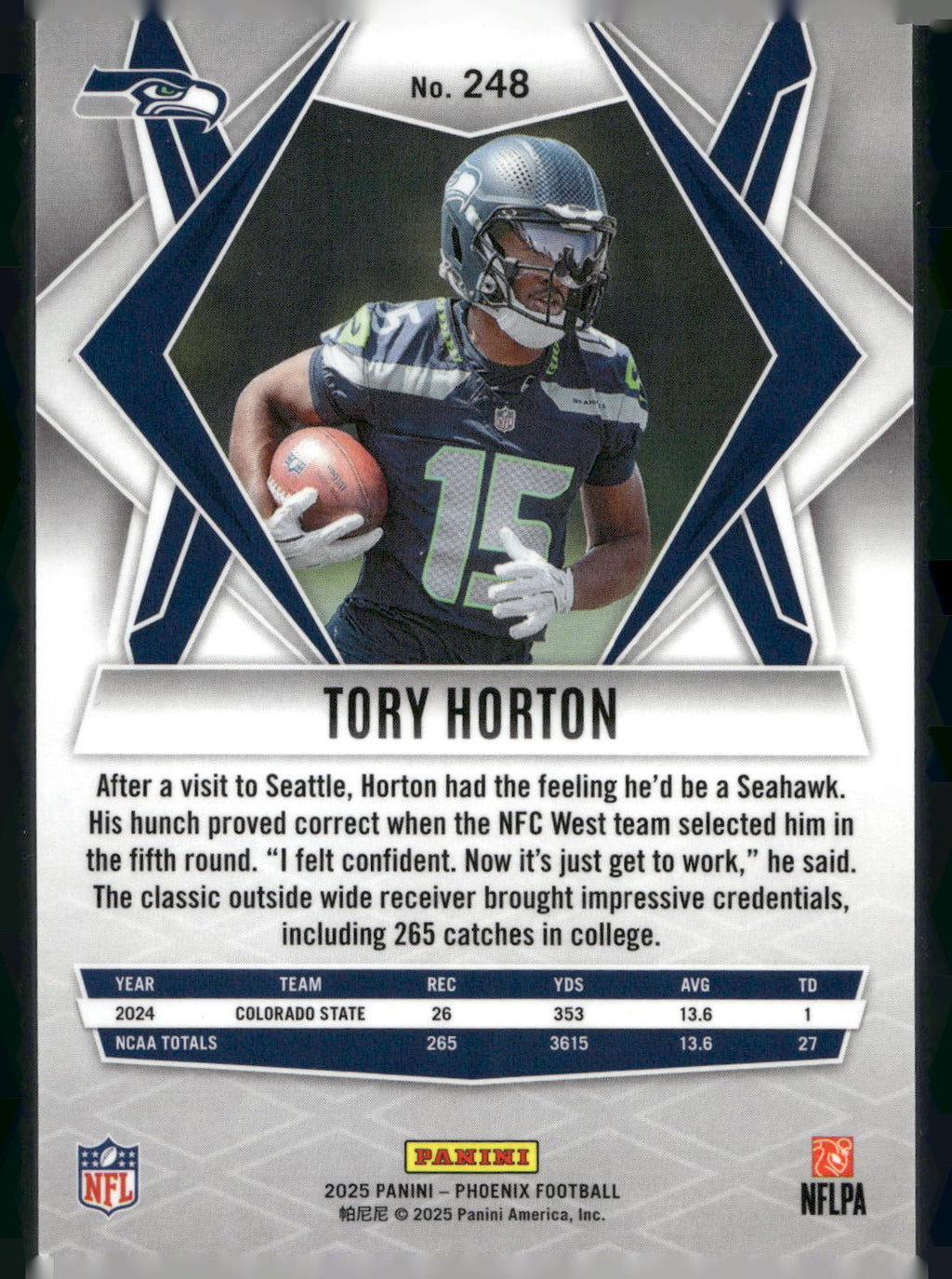 2025 Panini Phoenix #248 Tory Horton