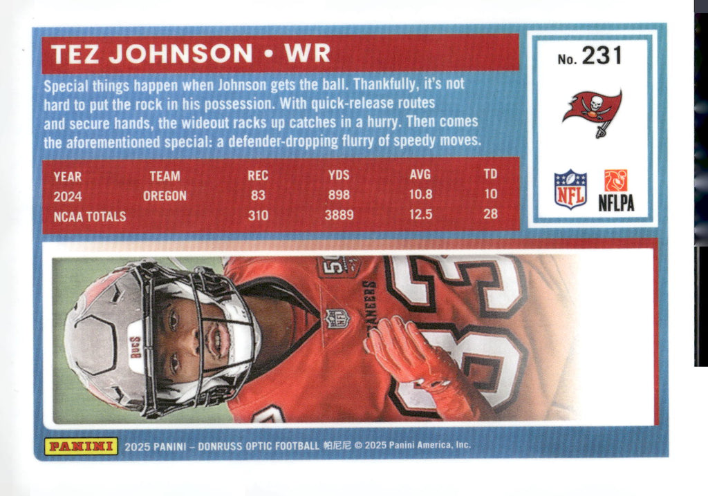 2025 Donruss Optic #231 Tez Johnson