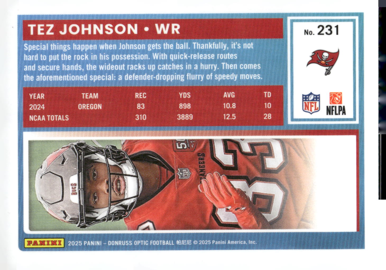 2025 Donruss Optic #231 Tez Johnson