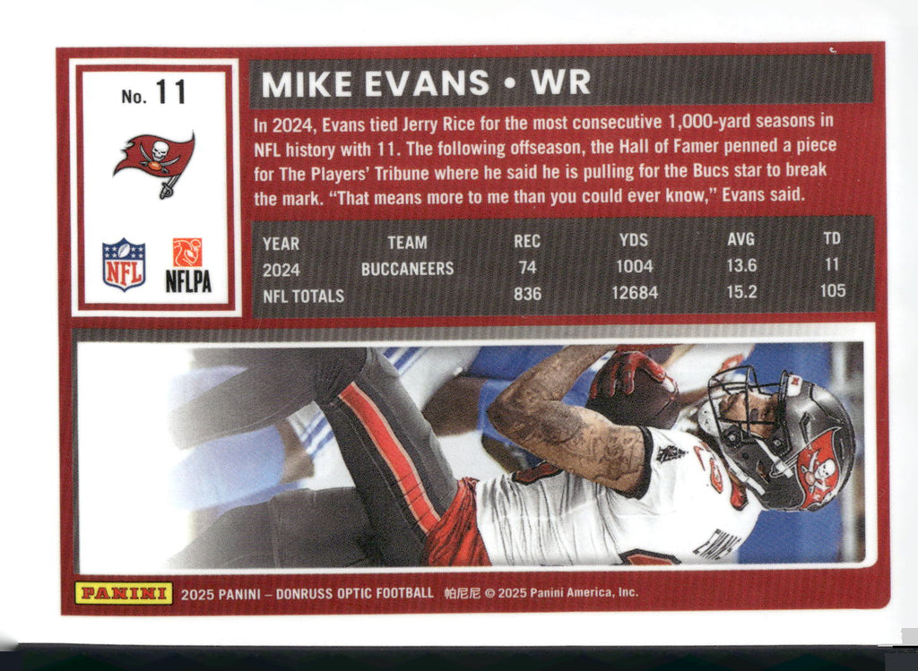 2025 Donruss Optic #11 Mike Evans