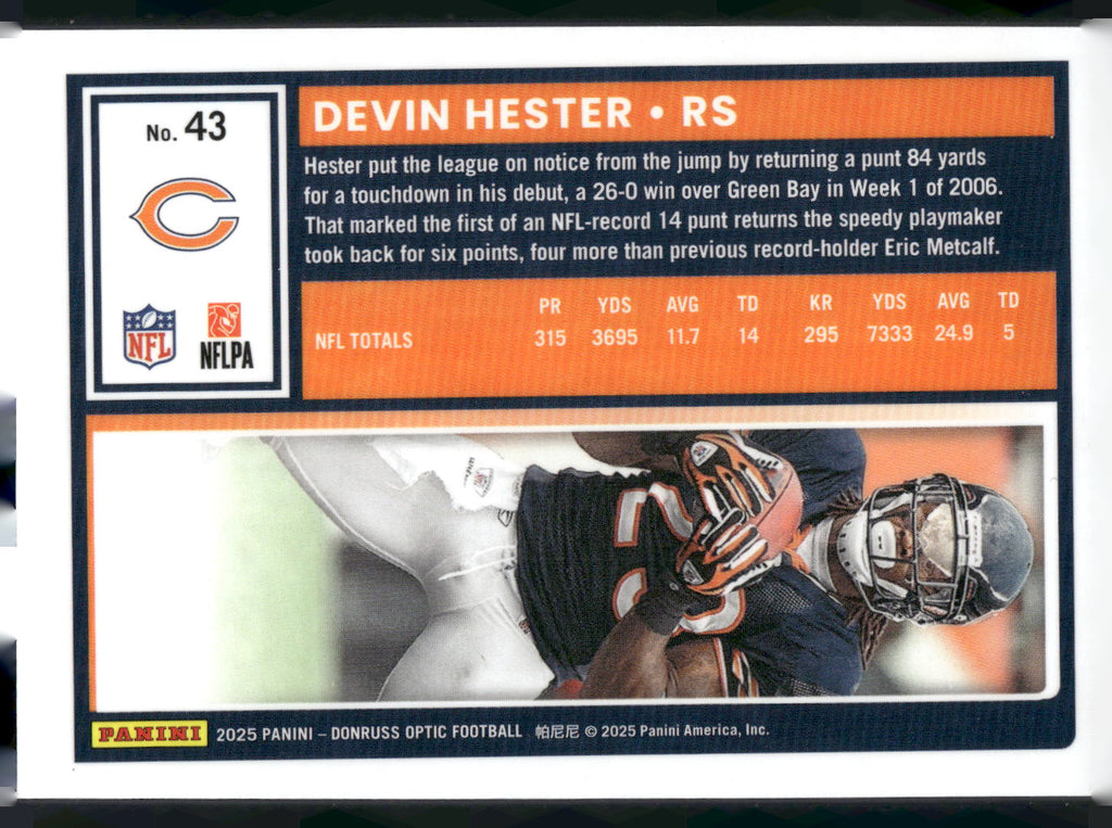 2025 Donruss Optic #43 Devin Hester