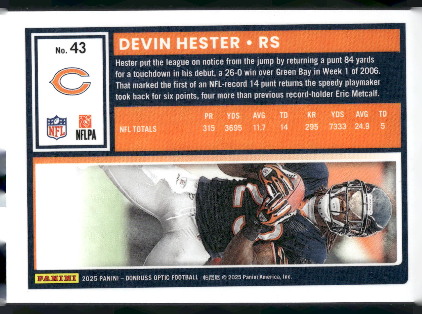 2025 Donruss Optic #43 Devin Hester