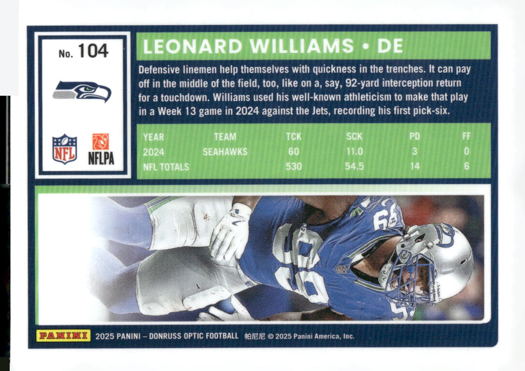 2025 Donruss Optic #104 Leonard Williams