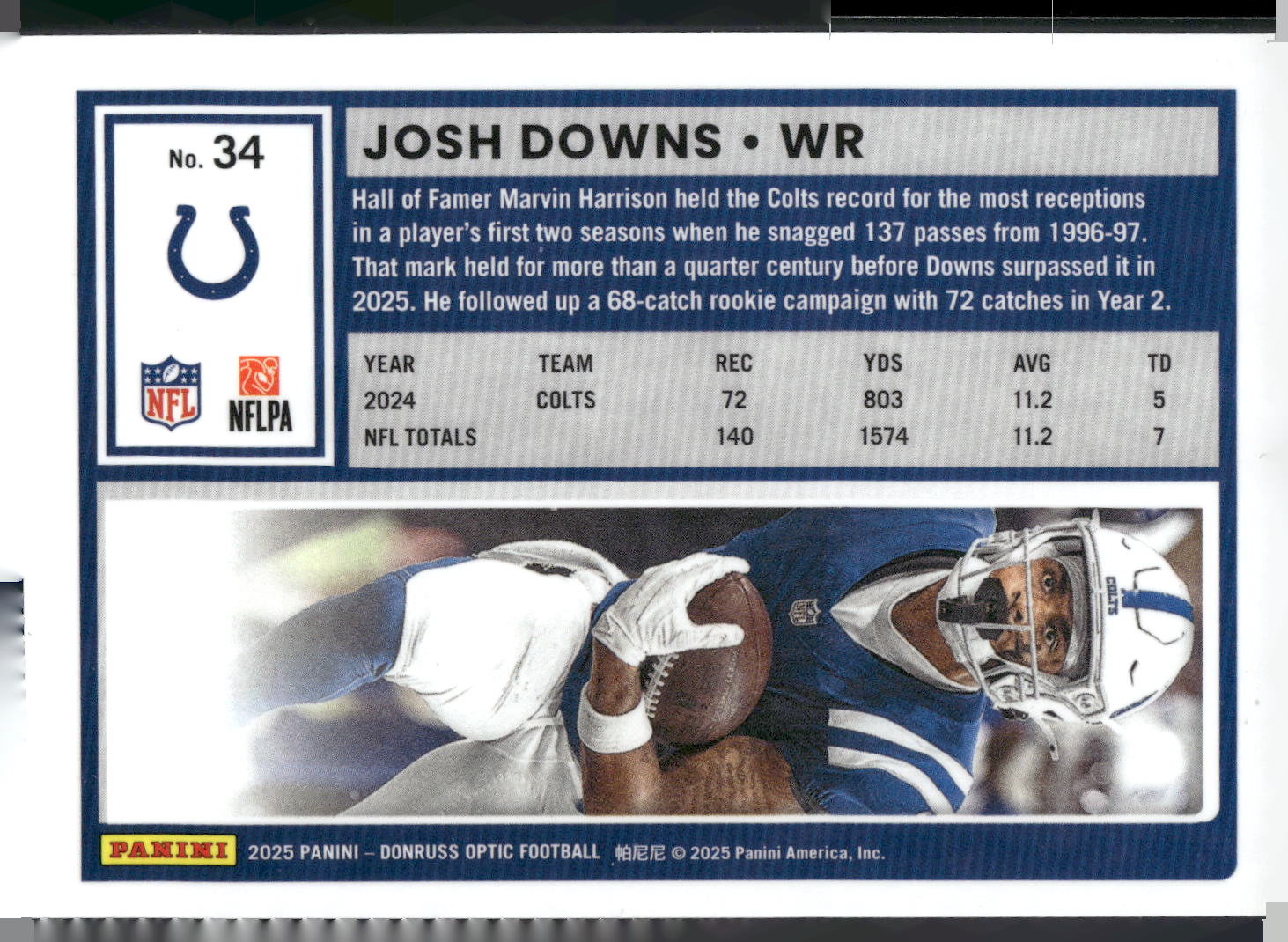 2025 Donruss Optic #34 Josh Downs