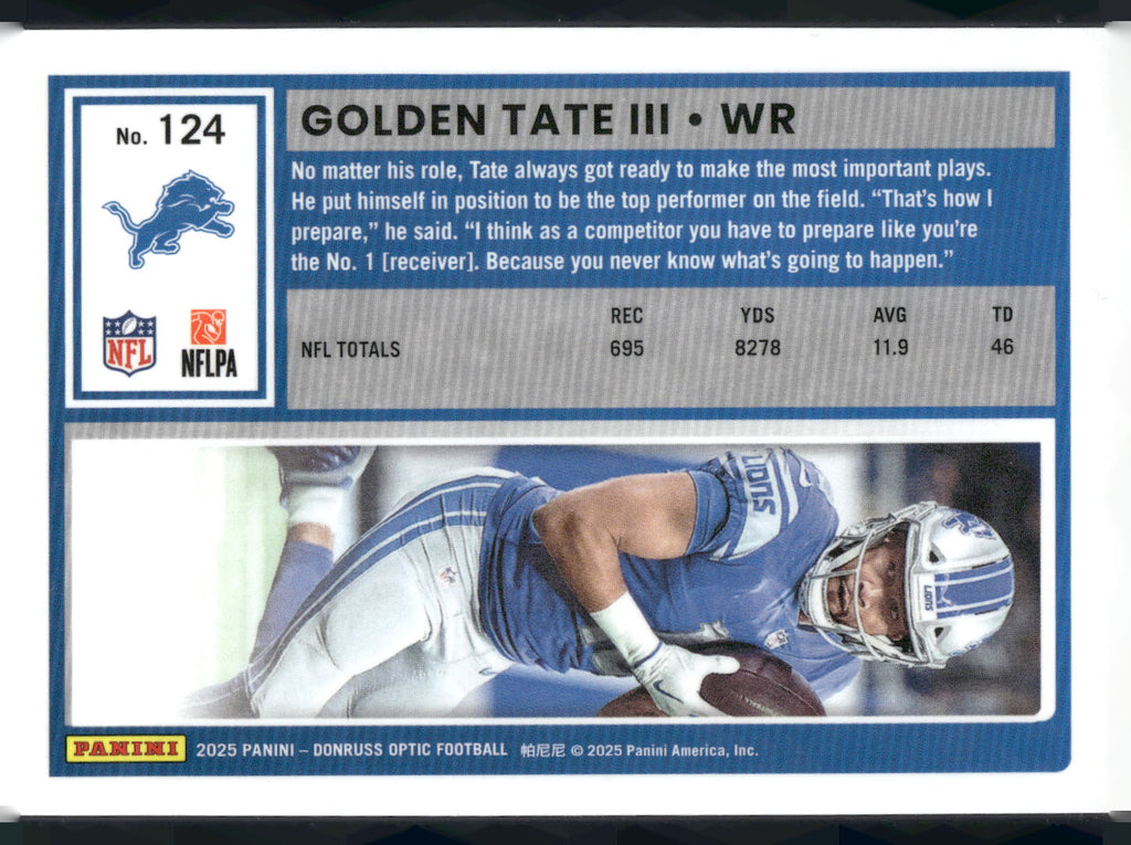 2025 Donruss Optic #124 Golden Tate III