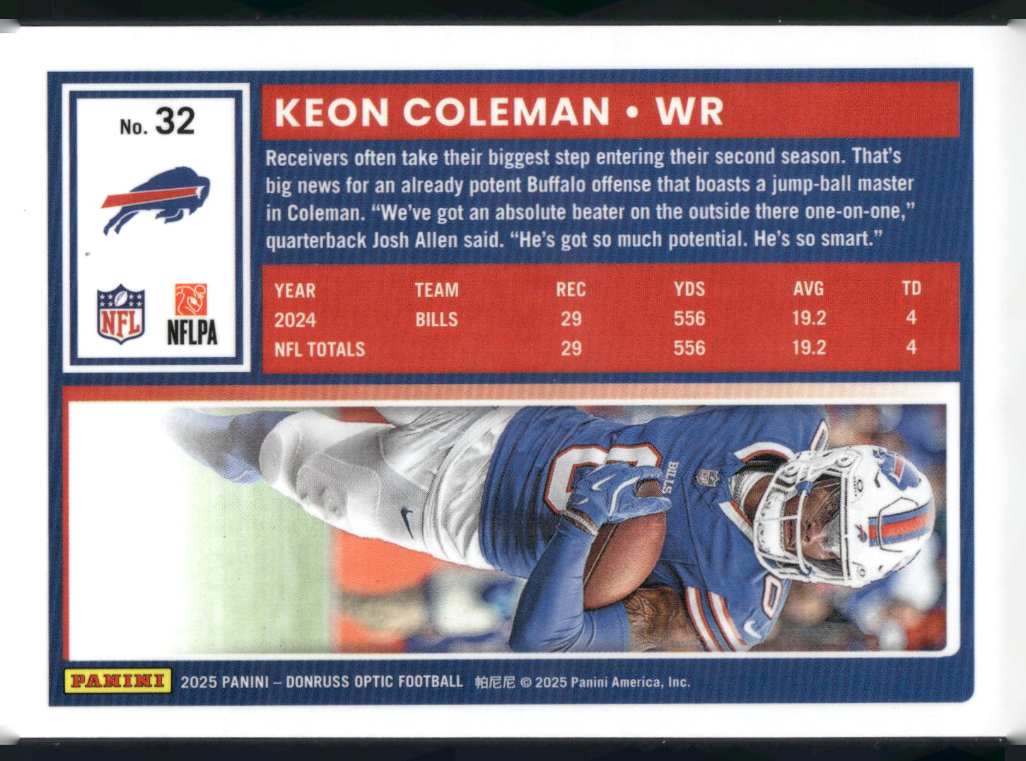 2025 Donruss Optic #32 Keon Coleman
