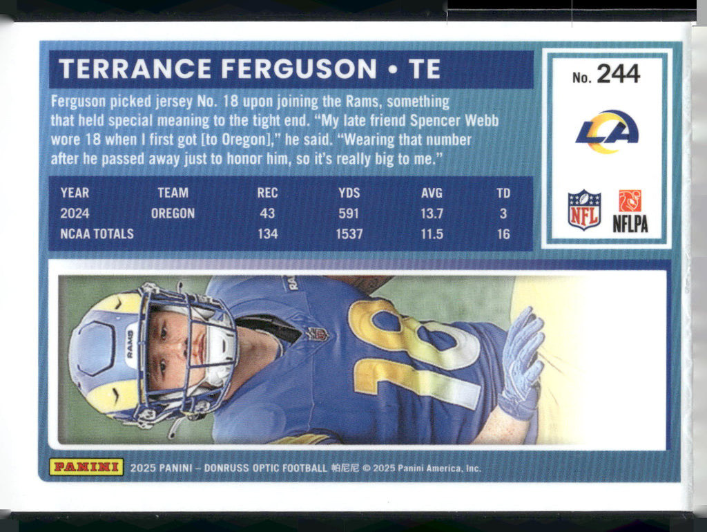 2025 Donruss Optic #244 Terrance Ferguson