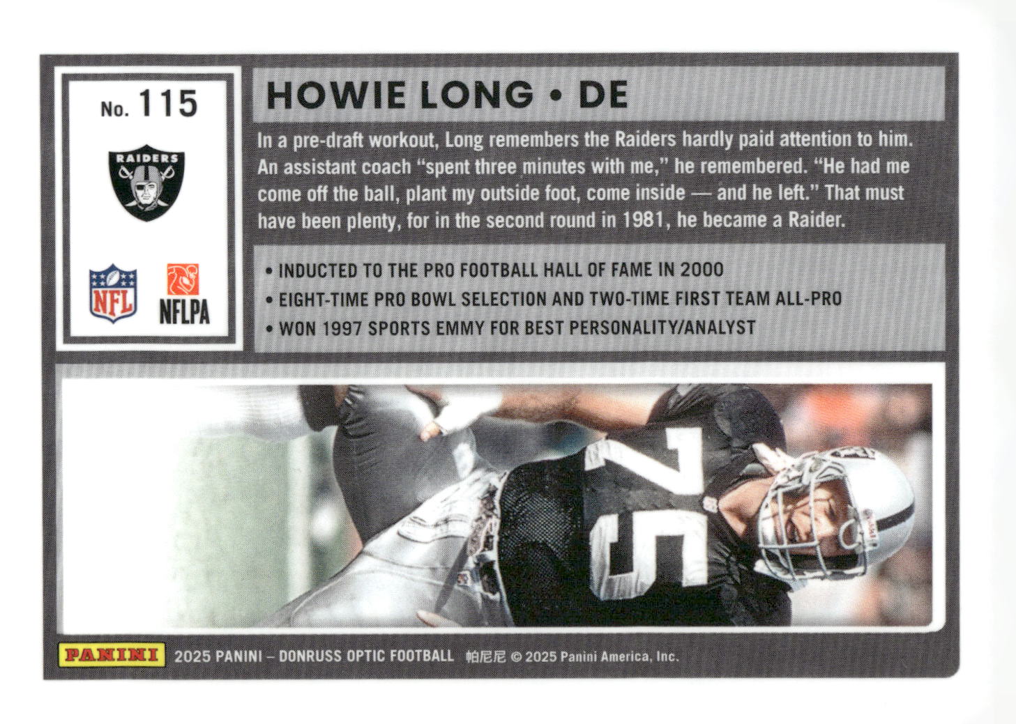 2025 Donruss Optic #115 Howie Long