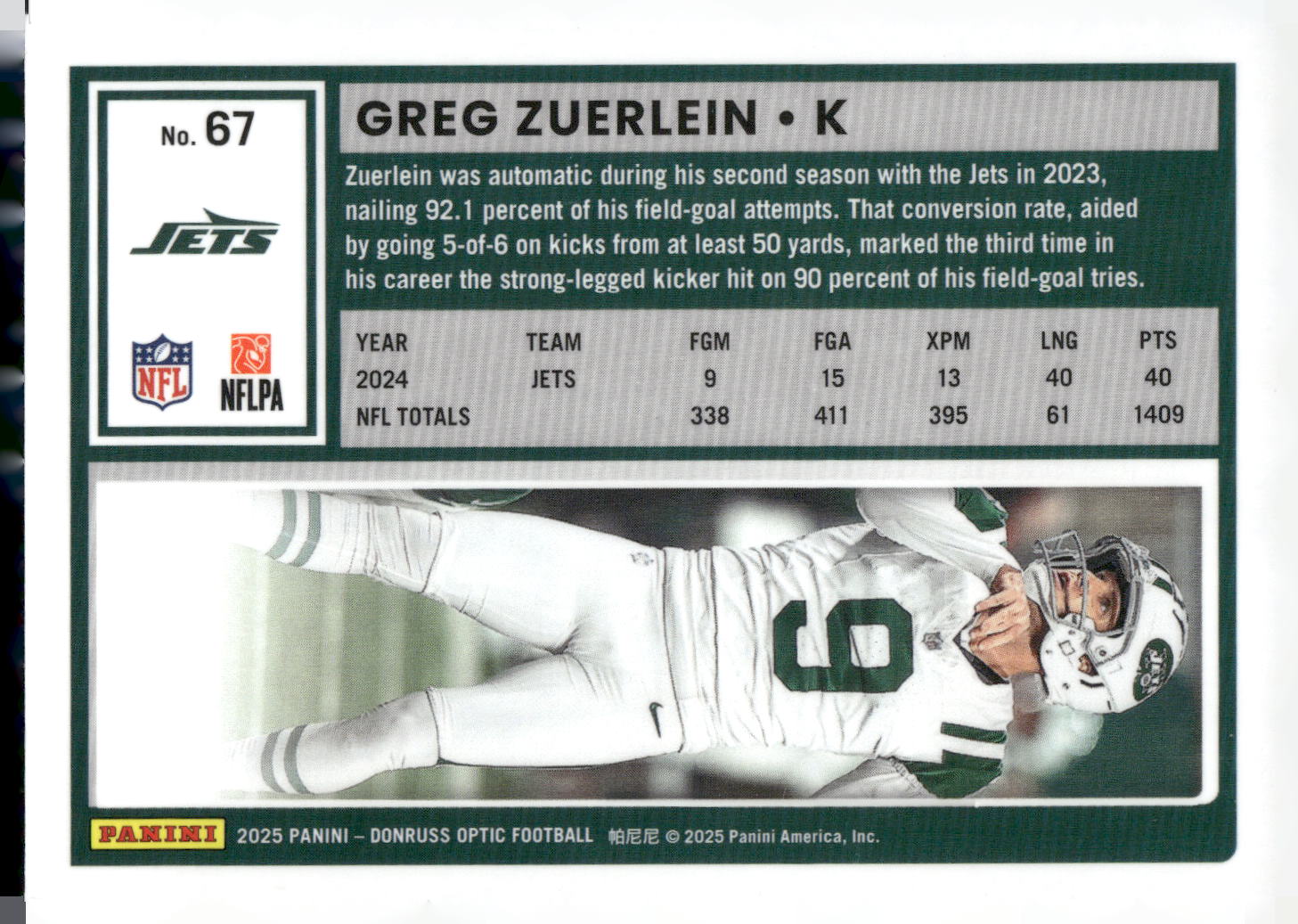 2025 Donruss Optic #67 Greg Zuerlein