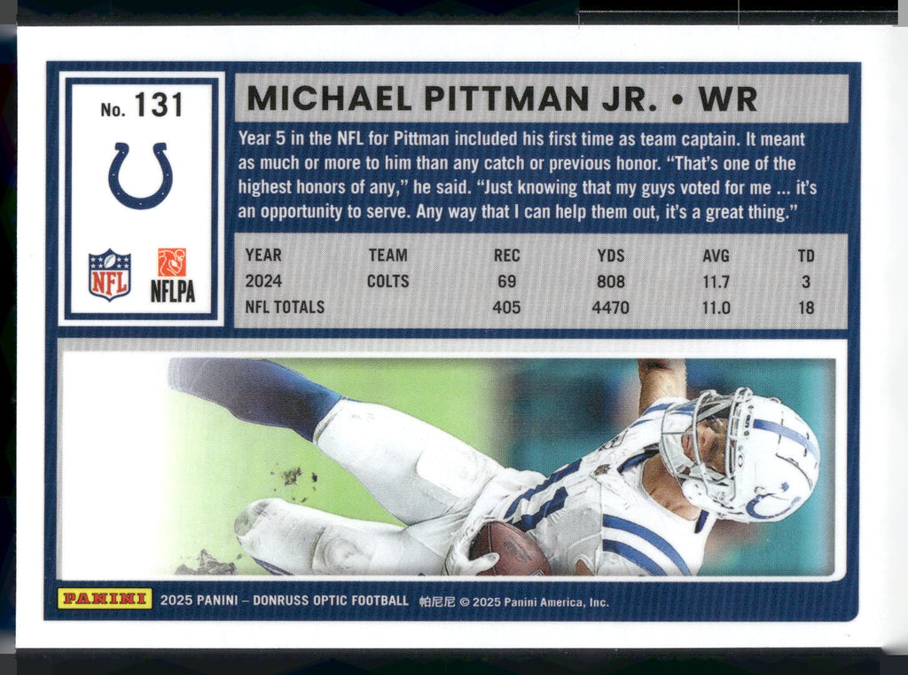 2025 Donruss Optic #131 Michael Pittman Jr.