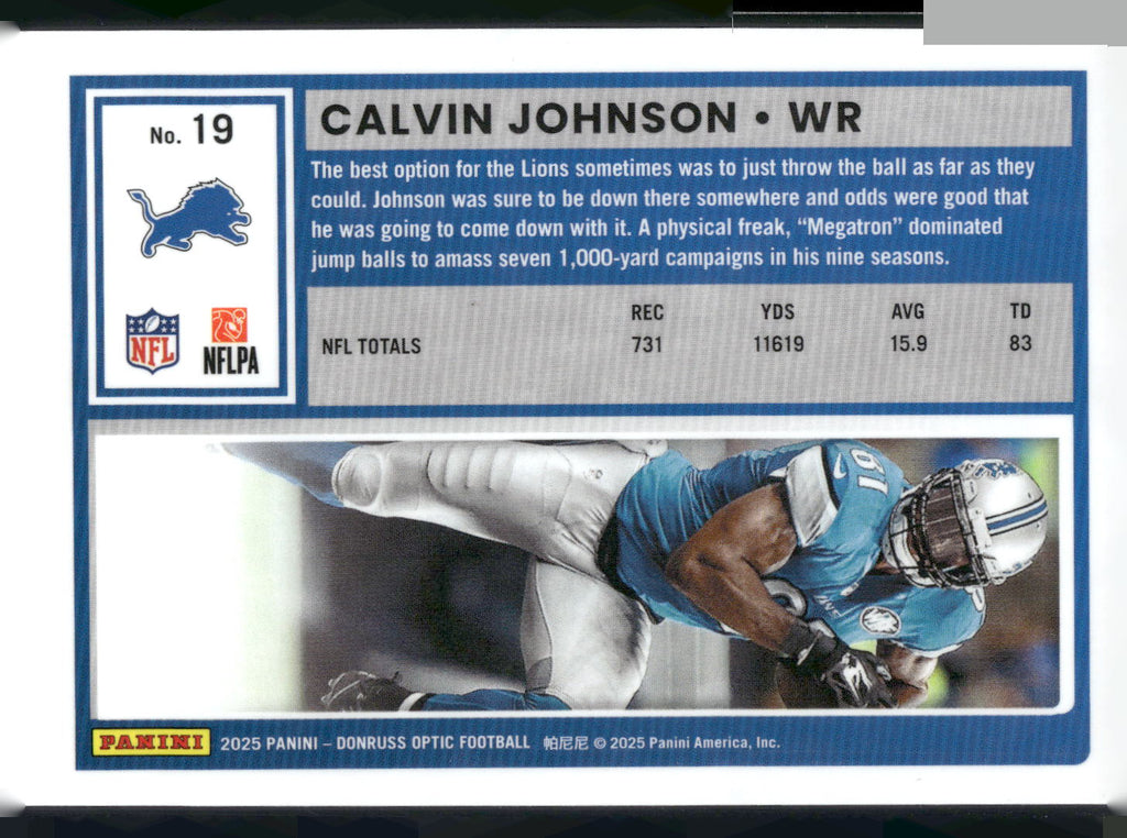 2025 Donruss Optic #19 Calvin Johnson
