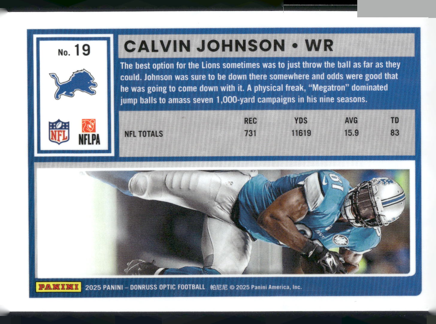2025 Donruss Optic #19 Calvin Johnson