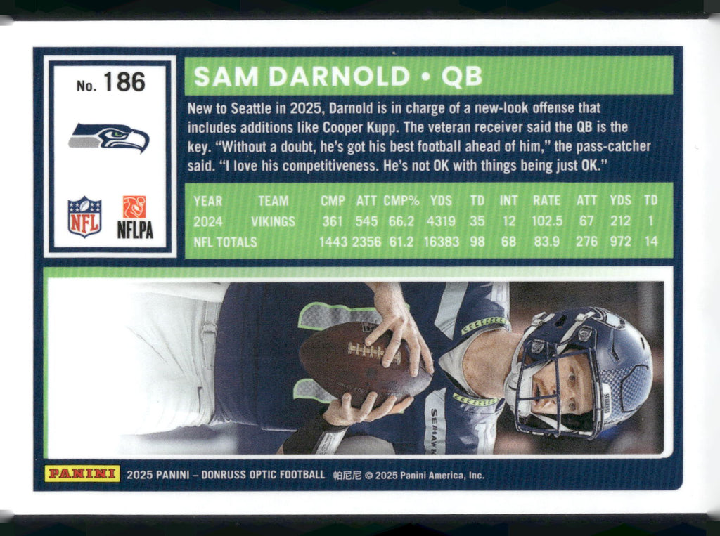 2025 Donruss Optic #186 Sam Darnold