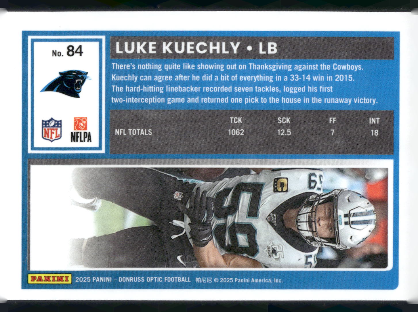 2025 Donruss Optic #84 Luke Kuechly