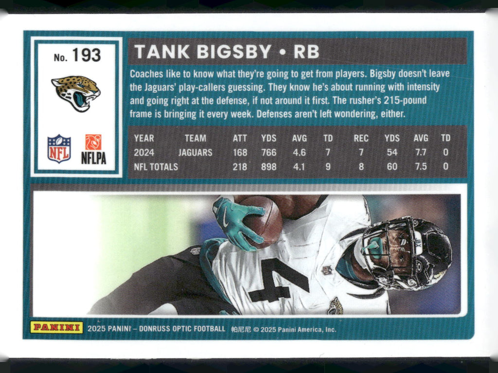 2025 Donruss Optic #193 Tank Bigsby