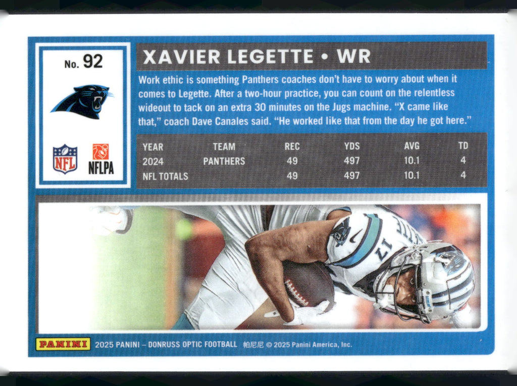 2025 Donruss Optic #92 Xavier Legette