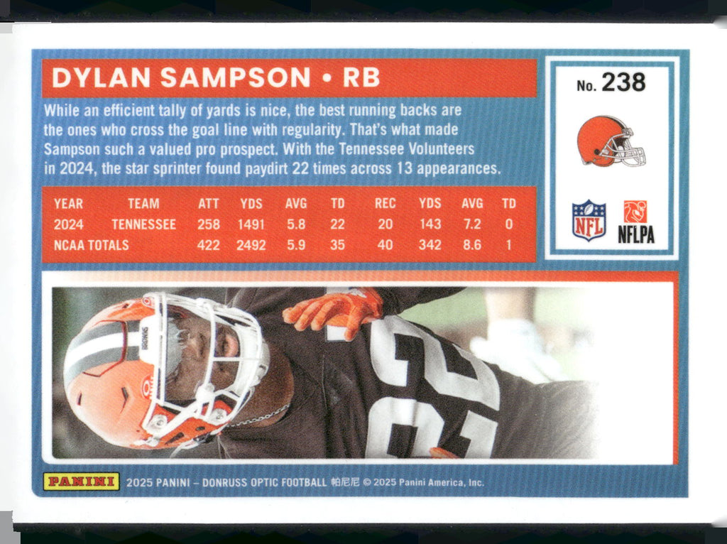 2025 Donruss Optic #238 Dylan Sampson