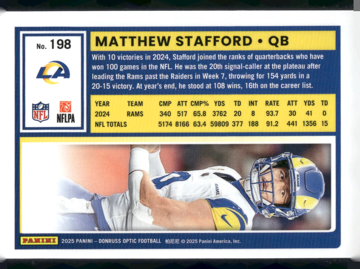 2025 Donruss Optic #198 Matthew Stafford