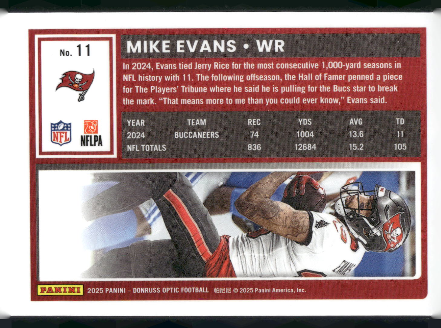 2025 Donruss Optic #11 Mike Evans