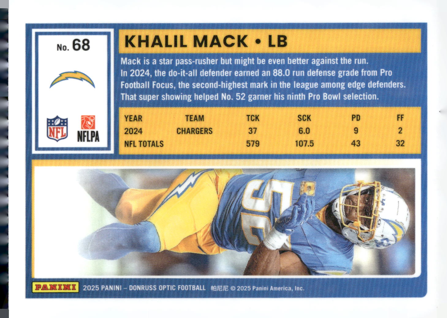 2025 Donruss Optic #68 Khalil Mack