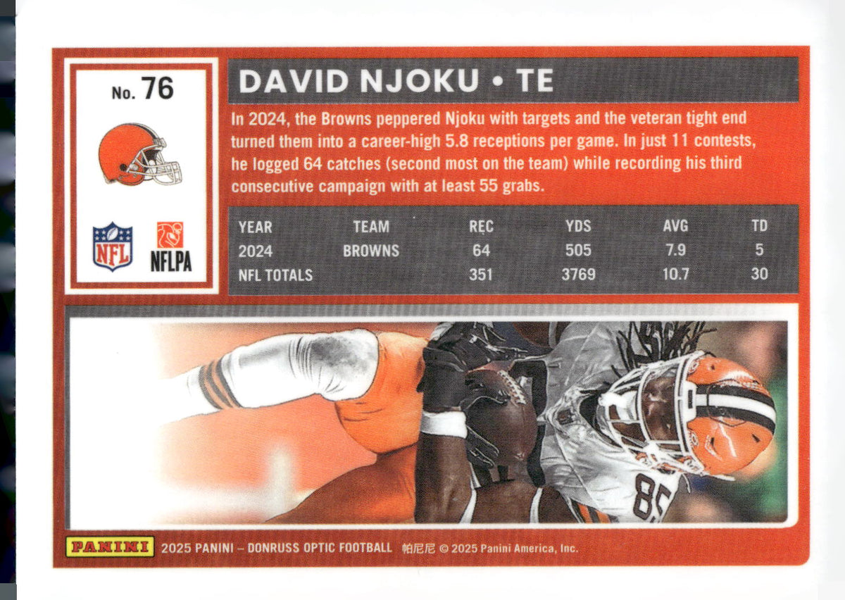 2025 Donruss Optic #76 David Njoku