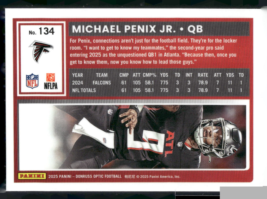 2025 Donruss Optic #134 Michael Penix Jr.