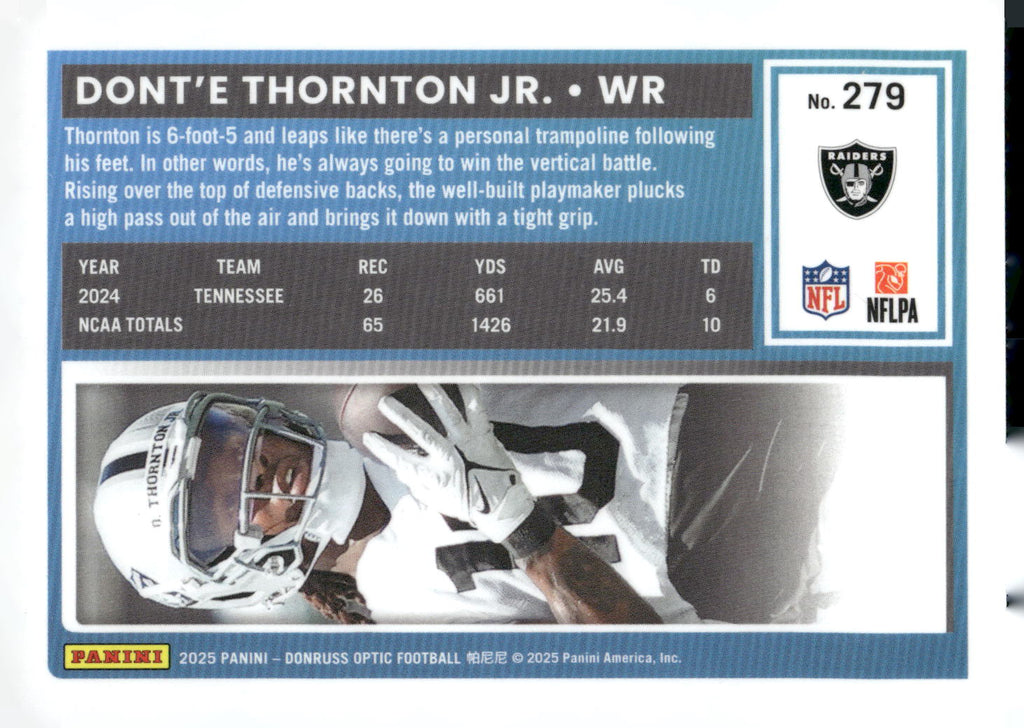 2025 Donruss Optic #279 Dont'e Thornton Jr.