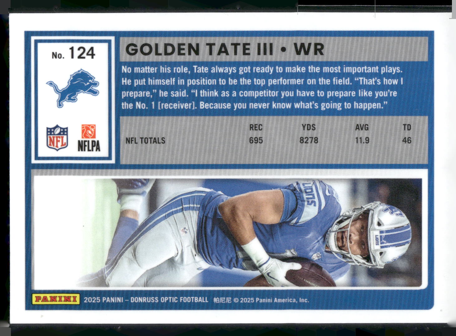 2025 Donruss Optic #124 Golden Tate III
