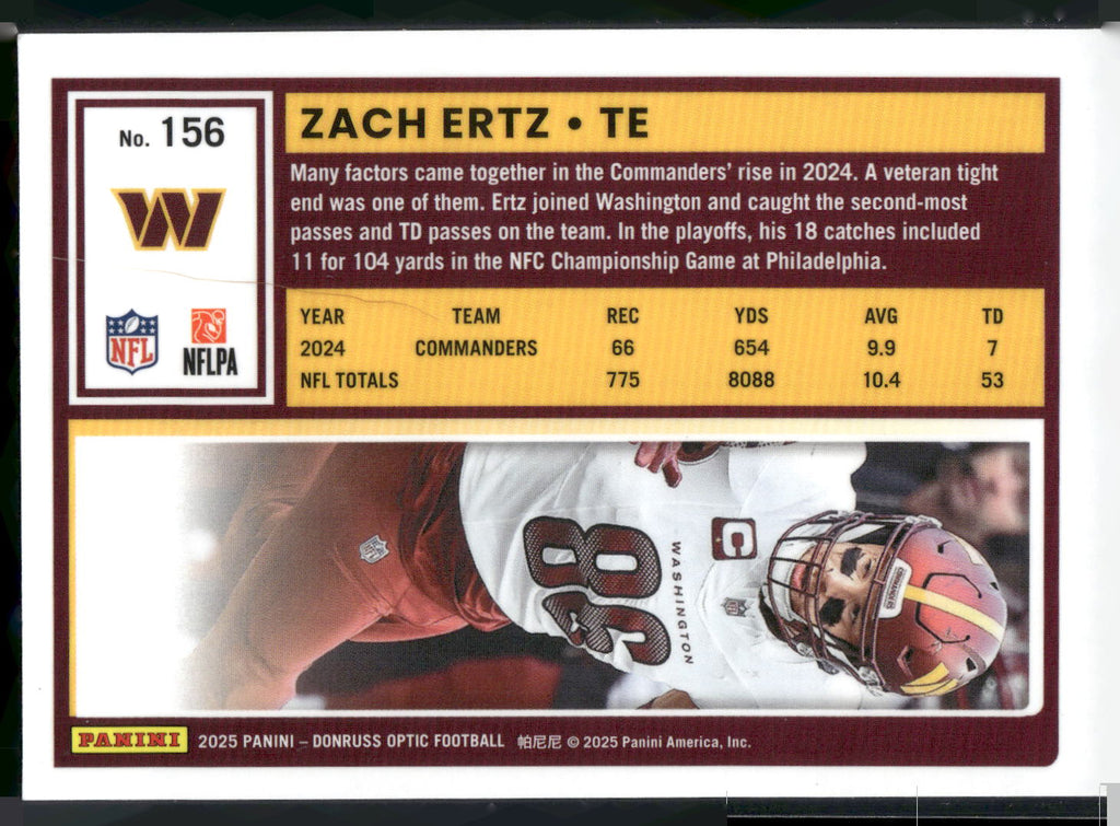 2025 Donruss Optic #156 Zach Ertz