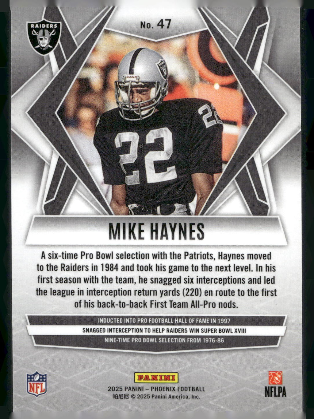 2025 Panini Phoenix #47 Mike Haynes