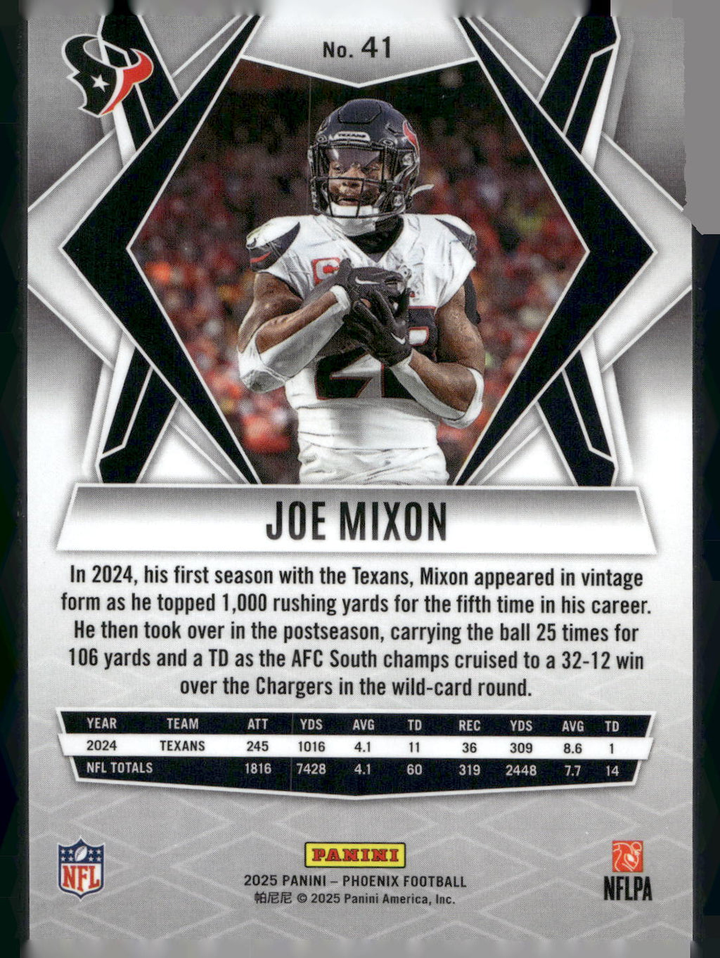 2025 Panini Phoenix #41 Joe Mixon