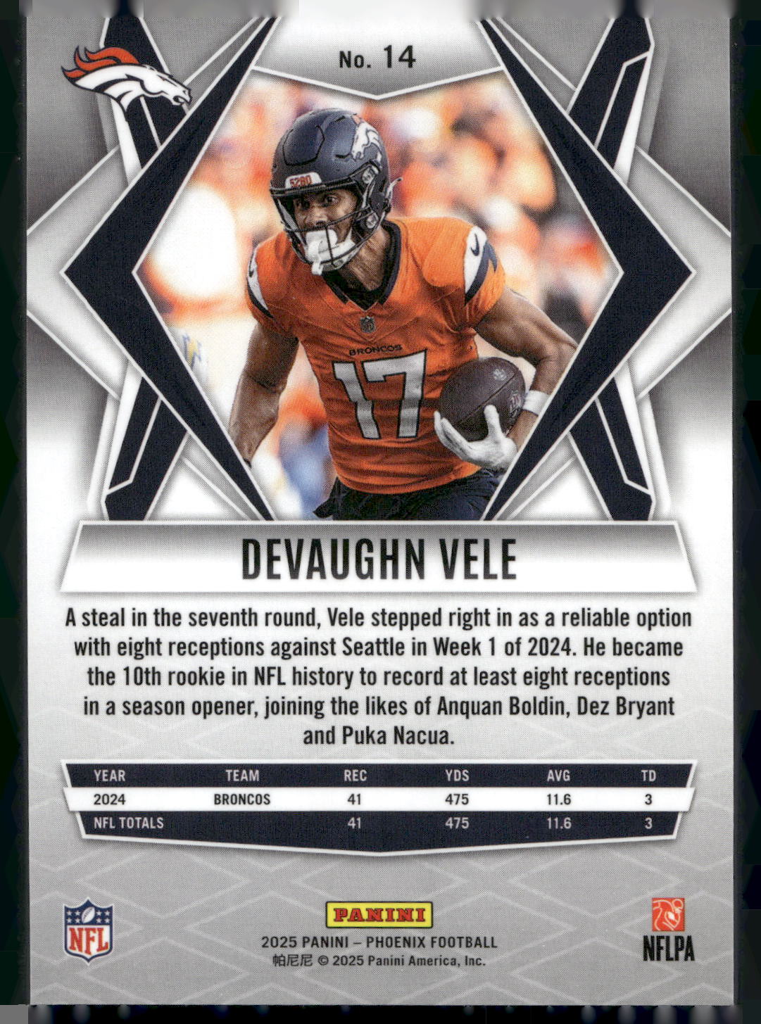 2025 Panini Phoenix #14 Devaughn Vele