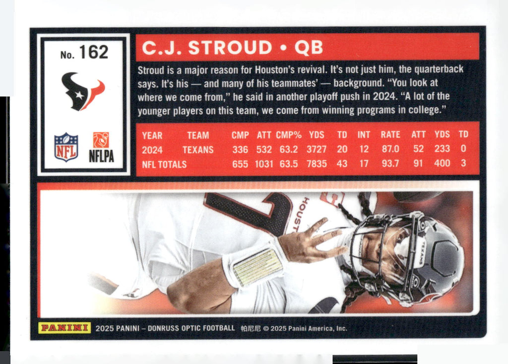 2025 Donruss Optic #162 C.J. Stroud