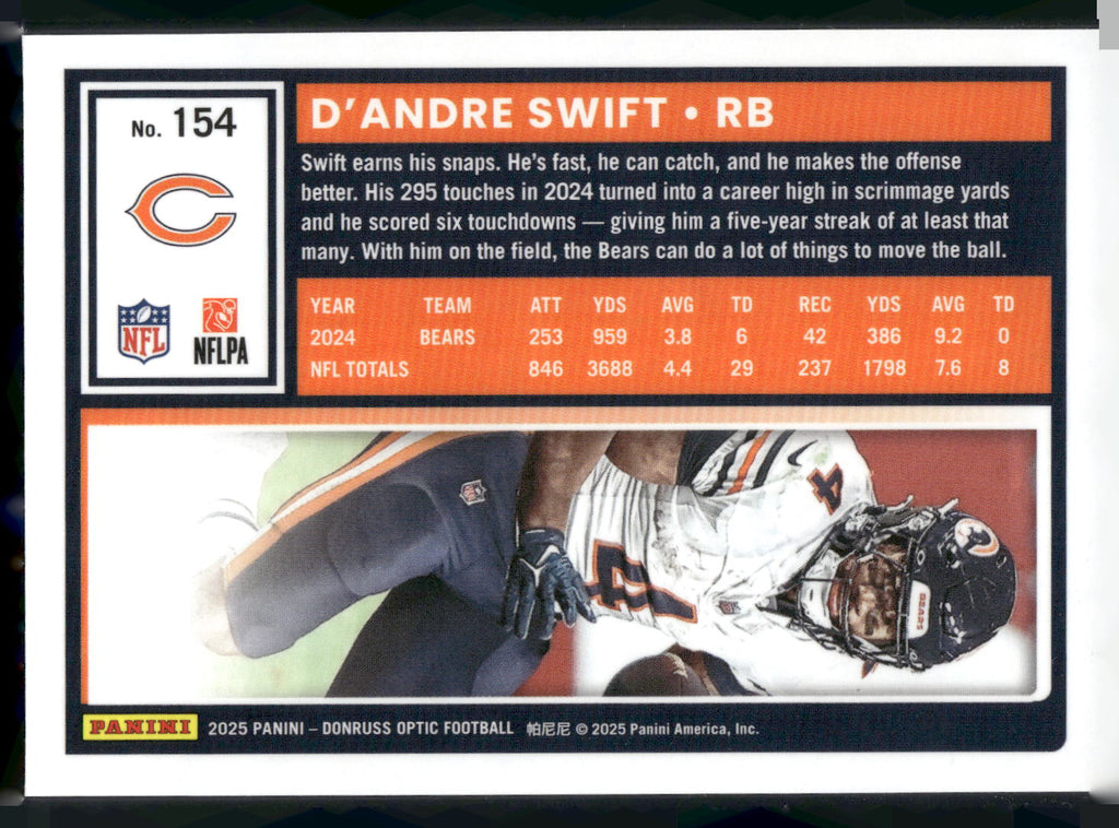 2025 Donruss Optic #154 D'Andre Swift