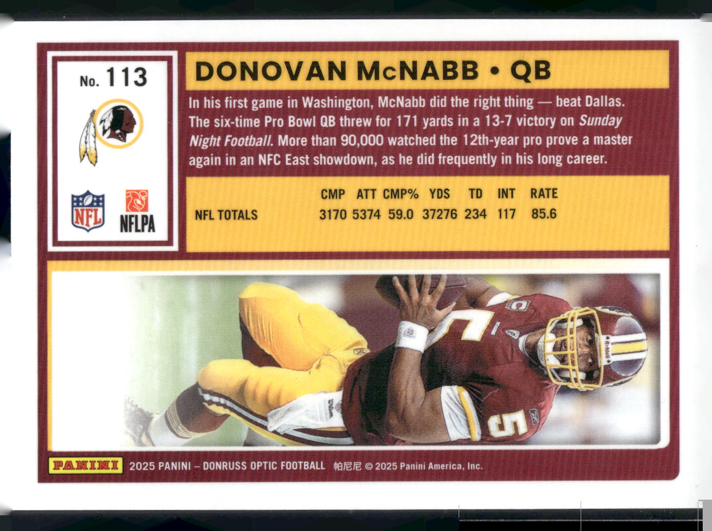2025 Donruss Optic #113 Donovan McNabb