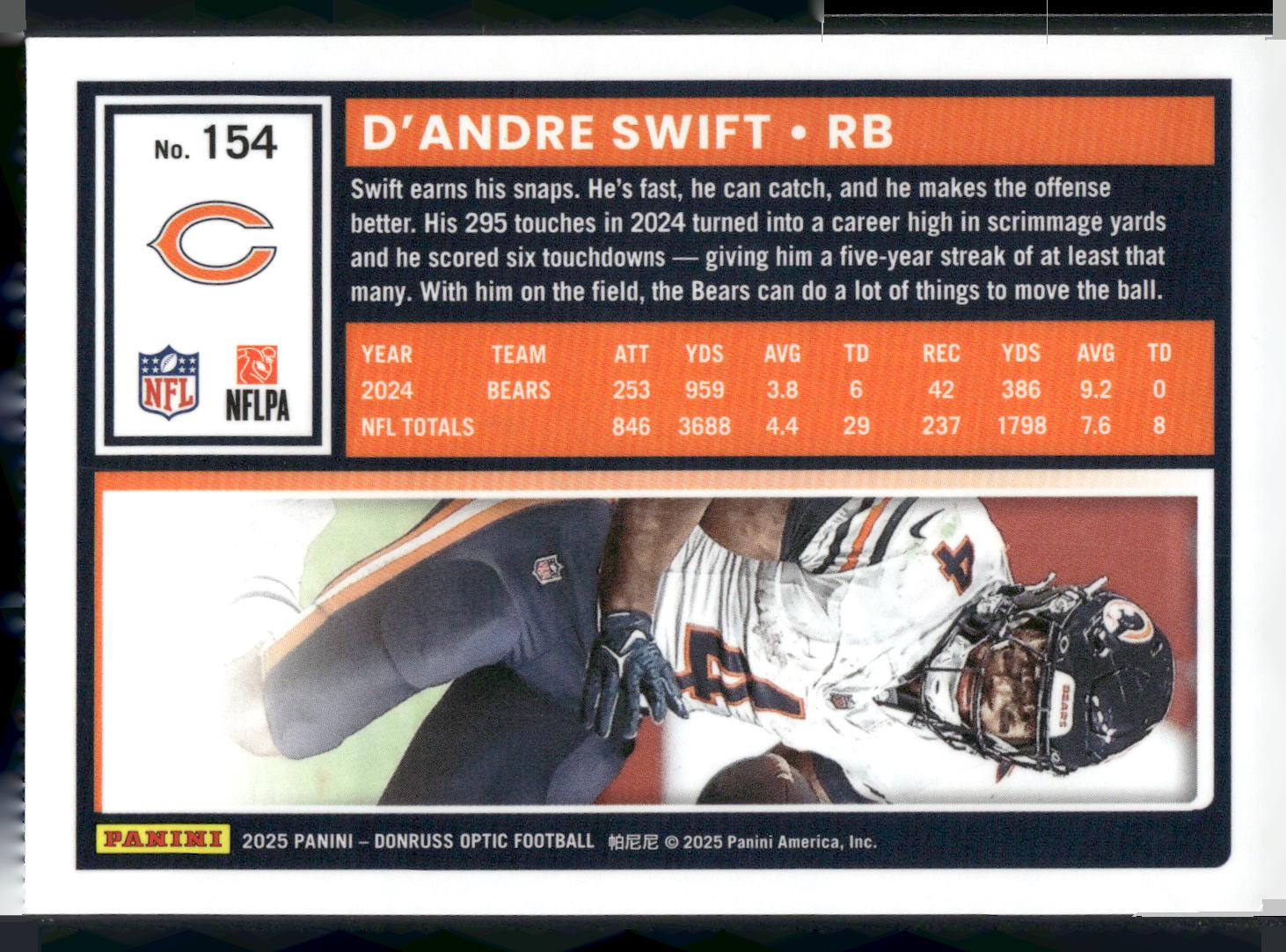 2025 Donruss Optic #154 D'Andre Swift