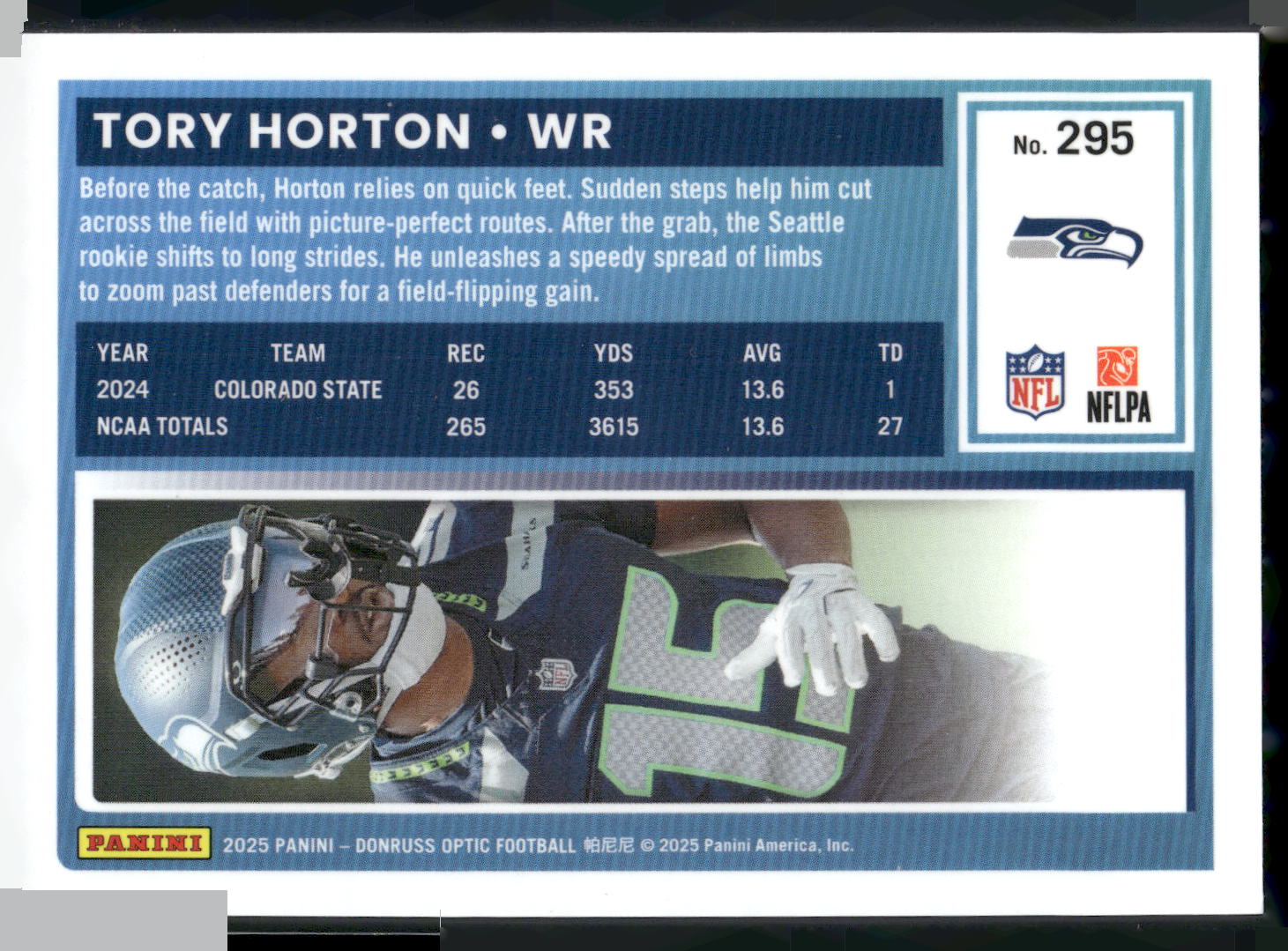 2025 Donruss Optic #295 Tory Horton